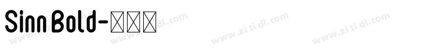 Sinn Bold字体转换